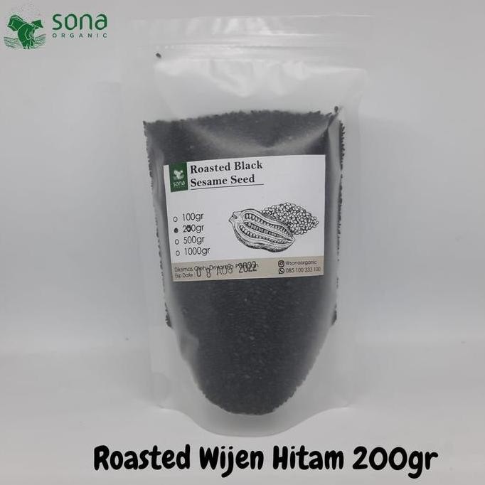 

Terlaris Roasted Wijen Hitam 200G-Roasted Black Sesame Seed - Wijen Hitam Oven