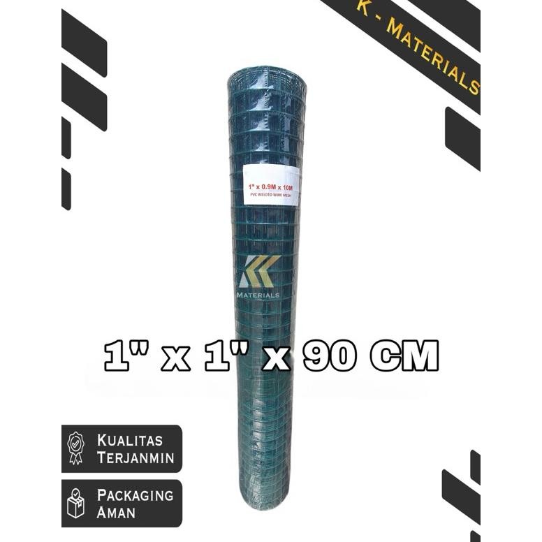 NEW NEW KAWAT LOKET PVC HIJAU 1/2 INCI 3/4 INCH 1 INCH / KAWAT RAM / KAWAT KANDANG AYAM / KAWAT GALV