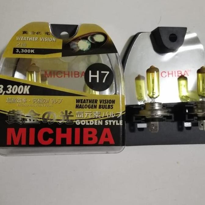 New MICHIBA H7 kuning 55 watt/bohlam MICHIBA H7 kuning 55 watt