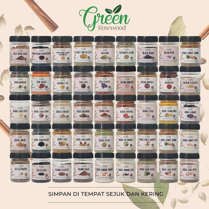 

Terlaris (Kemasan Botol) Bumbu Dapur Bubuk / Merica Bawang Putih Bombay Lada Hitam Jahe Kunyit Garam Gula Oregano Jintan Selasih Wijen Ketumbar