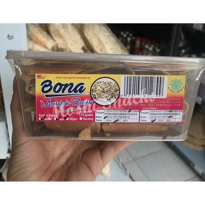 

Terlaris Bona Martabak Tipis Kering Bangka Box 175Gr Cokelat Keju Wijen