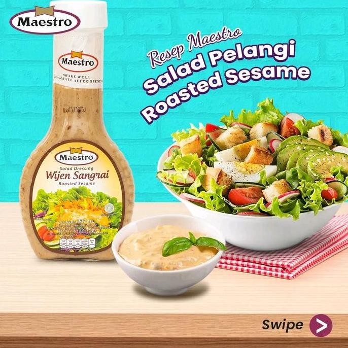 

Terlaris Maestro Salad Dressing Rasa Wijen Sangrai 237 Ml Kemasan Botol Roasted Sesame Bahan Selai Maestro Wijen