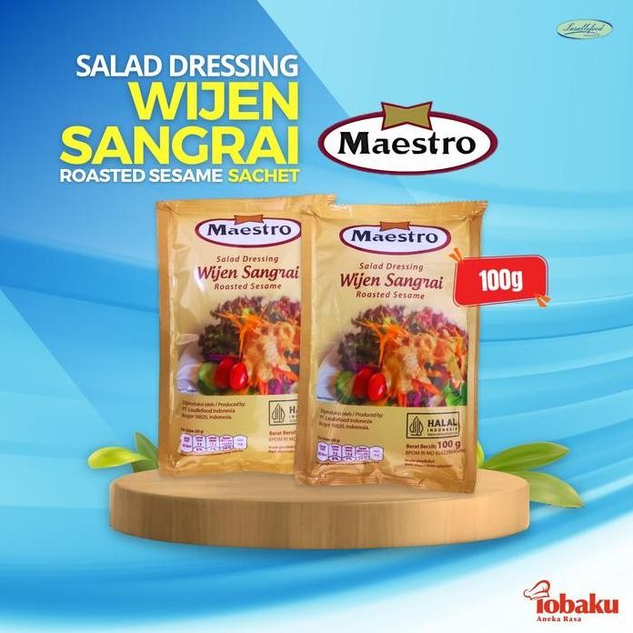 

Terlaris Maestro Salad Dressing Wijen Sangrai Roasted Sesame Sachet 100G