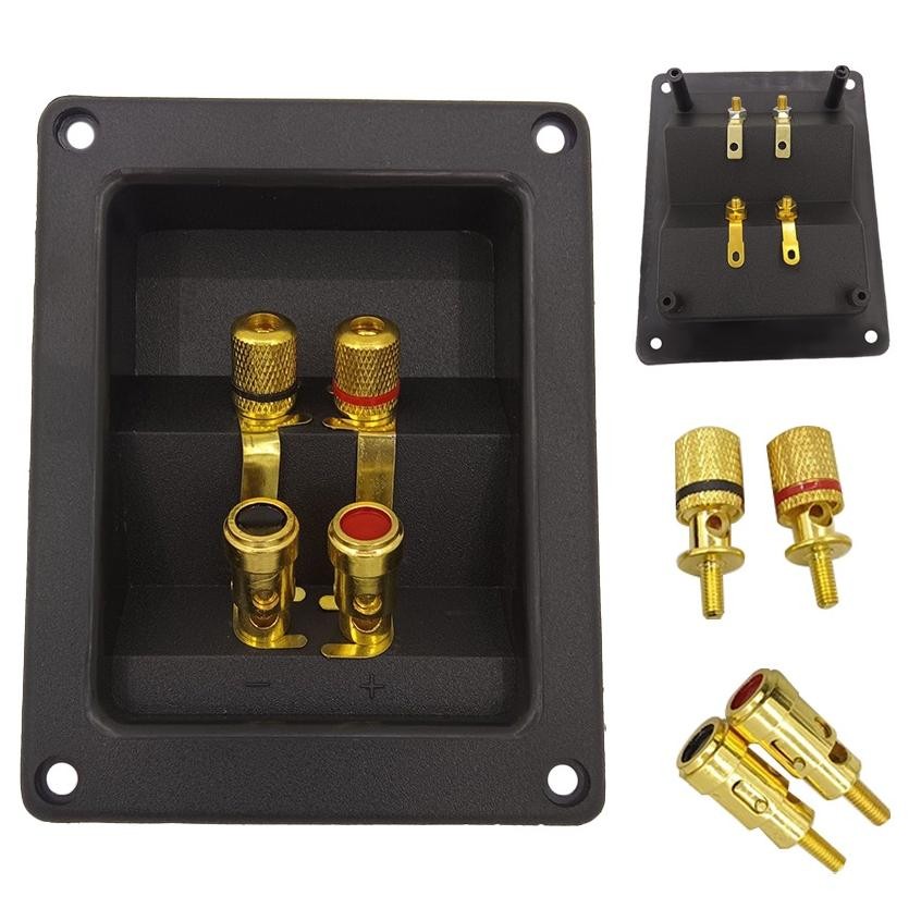 Premium Cup Terminal Speaker Segi Binding Post Konektor 266 Bagian Express Binding Post Jack Banana 