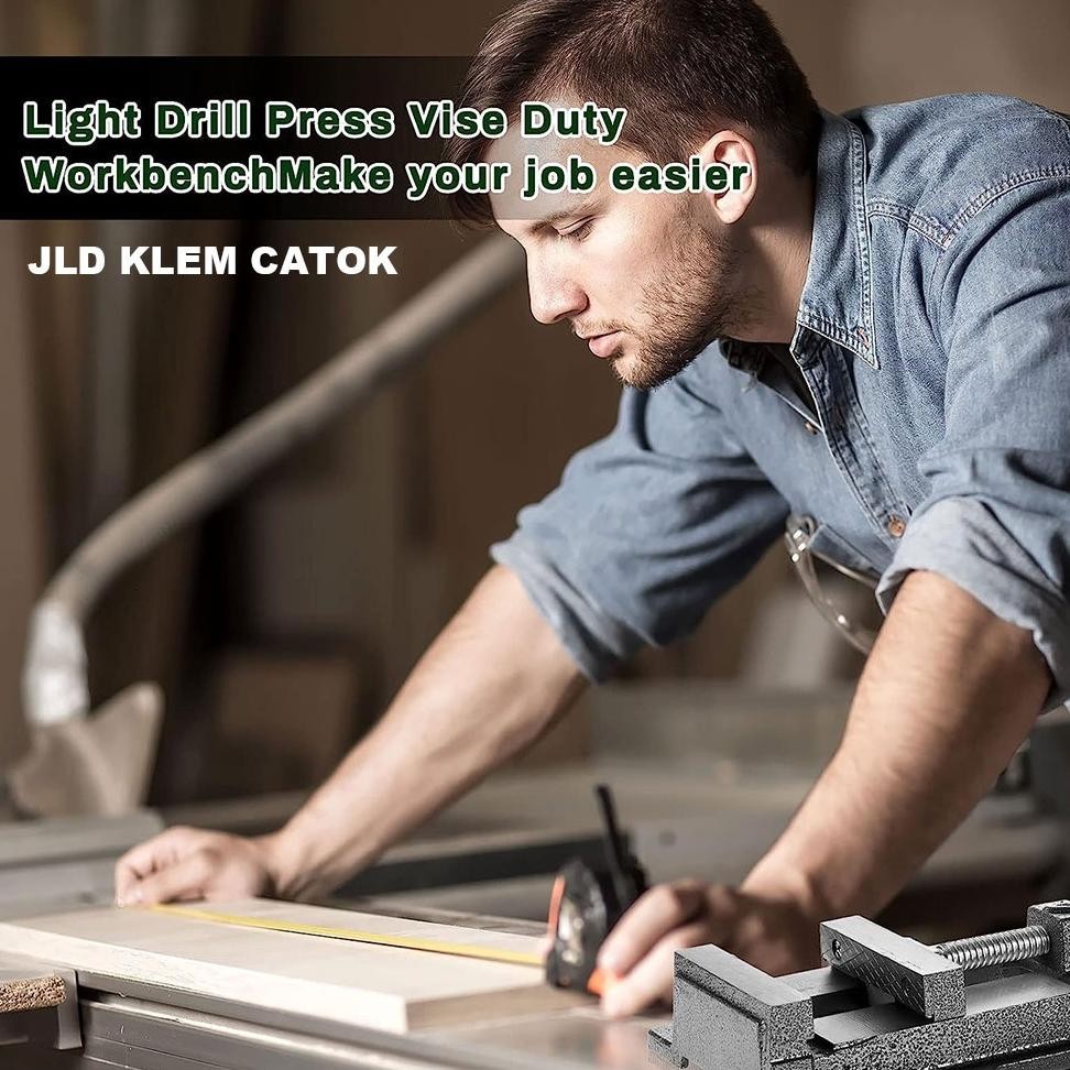 ND JLD Ragum Bor Duduk Besi Catok Besi Penjepit Ragum Catok Bor Duduk Catok Clamp Besi Catok Besi Du