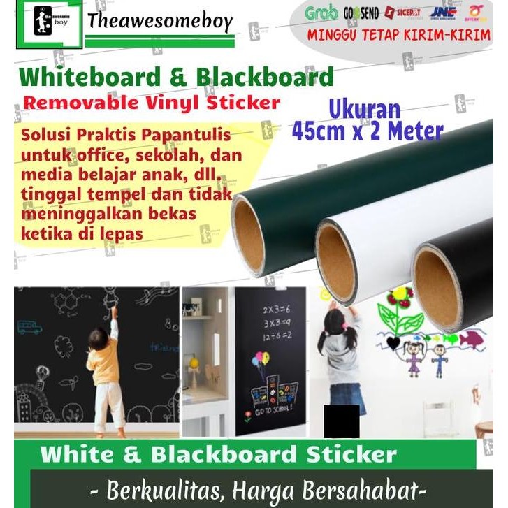 

Produk Baru!! 2M vinyl greenboard chalkboard papan tulis tempel kapur stiker dinding