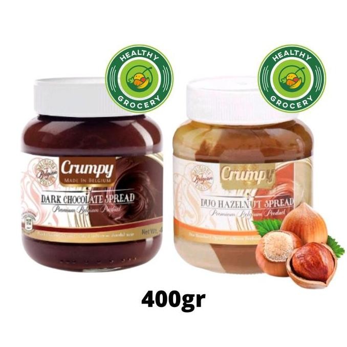 

Produk Baru!! Crumpy Dark Chocolate Spread / Crumpy Duo Hazelnut Spread 400gr Selai Coklat Hazelnut