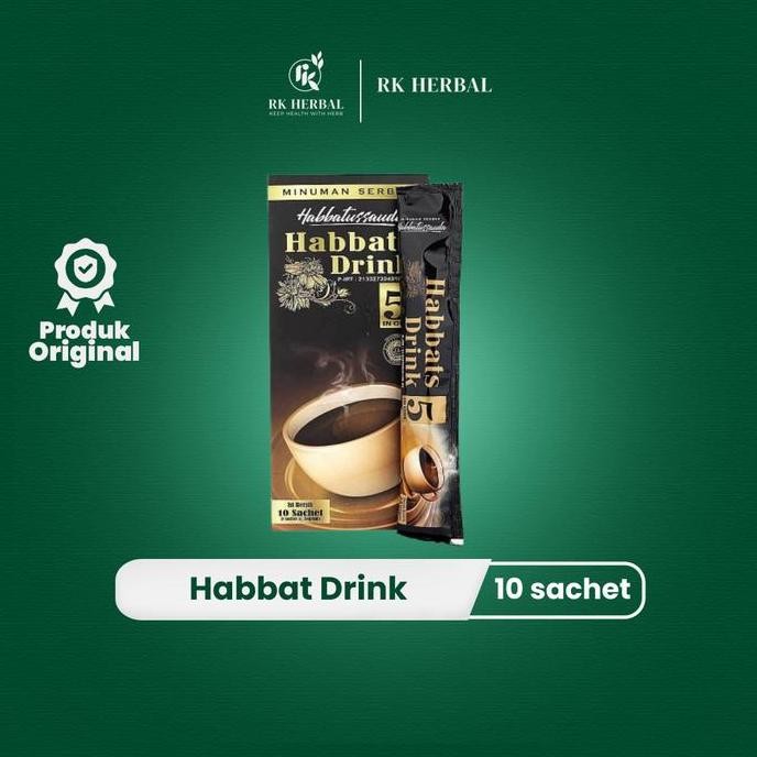 

Produk Baru!! Habbat's Drink Habbatussauda Minuman Kopi Serbuk Kemasan Isi 10 Sachet