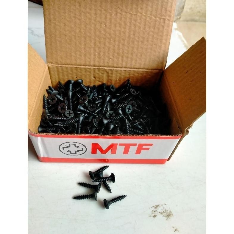 ND sekrup gypsum 6 x 3/4 sekrup hitam 3/4" (2cm) 1box sekrup gipsun 2cm