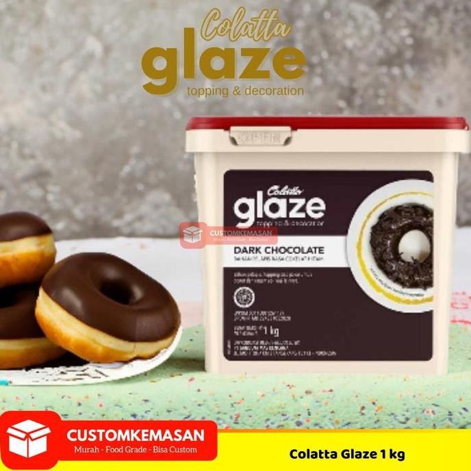 

Produk Baru!! Colatta Glaze Dark Coklat / Selai Dark Cokelat 1kg / Selai Roti / Topping Selai Colatta Glaze