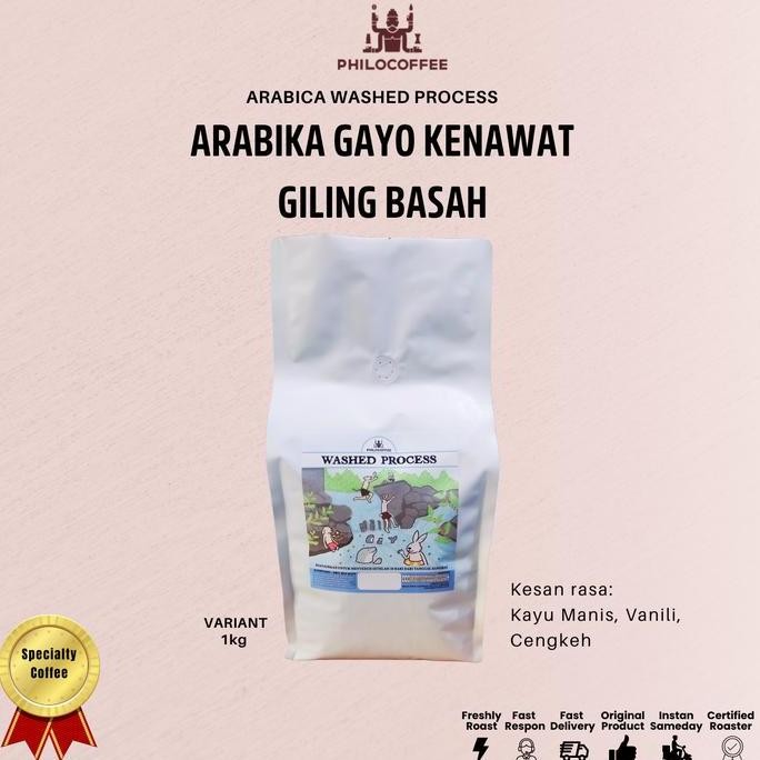 

BIJI KOPI ARABIKA GAYO KENAWAT GILBAS 1KG | WET PROCESS WET HULLED TERMURAH