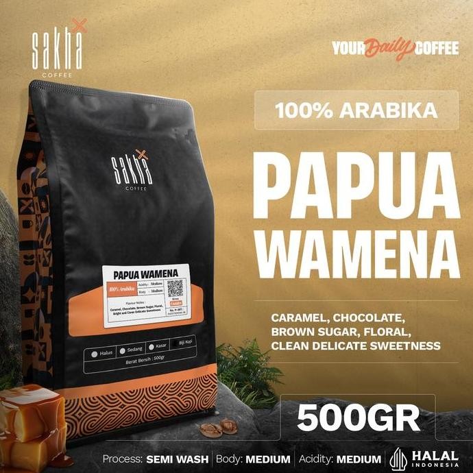

BIJI KOPI BUBUK ARABIKA PAPUA WAMENA ARABICA COFFEE BEANS COFFE 500 GR TERMURAH