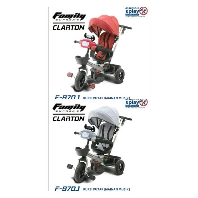 sepeda roda tiga stroller family supreme f-970 J clarton AST