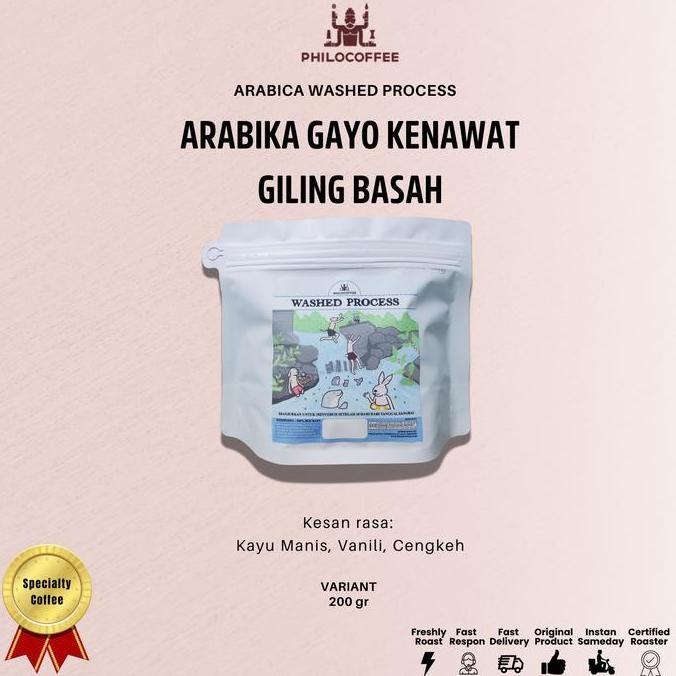

BIJI KOPI ARABIKA GAYO KENAWAT GILBAS 200G | WET PROCESS WET HULLED TERMURAH
