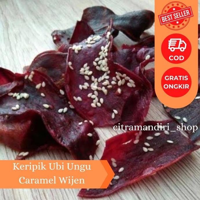 

Terlaris Keripik Ubi Ungu Manis Caramel Wijen 500Gr Cemilan Manis Food Snack Camilan Pedas
