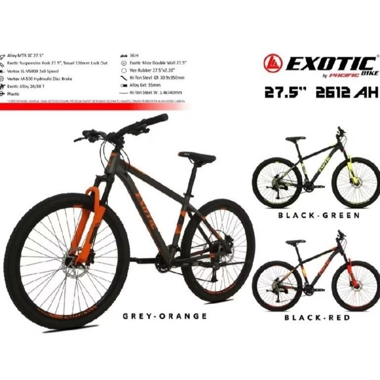 sepeda MTB 27,5 2612 AH exotic alloy hidrolik AST