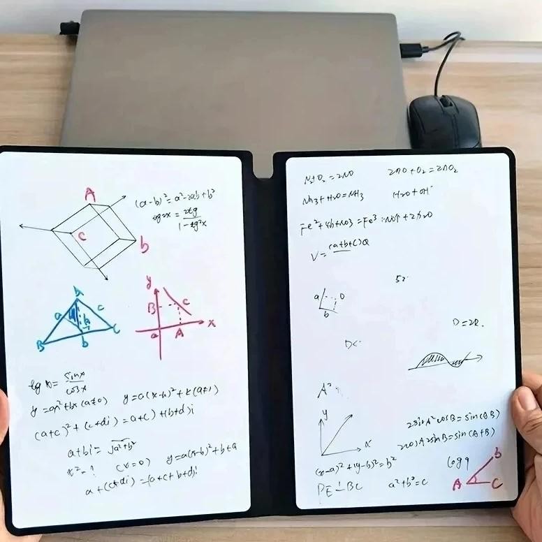 

A5 Reusable Whiteboard Notebook Memo Book With Free Whiteboard Pen Erasing Cloth Weekly Planner Portable Notebooks