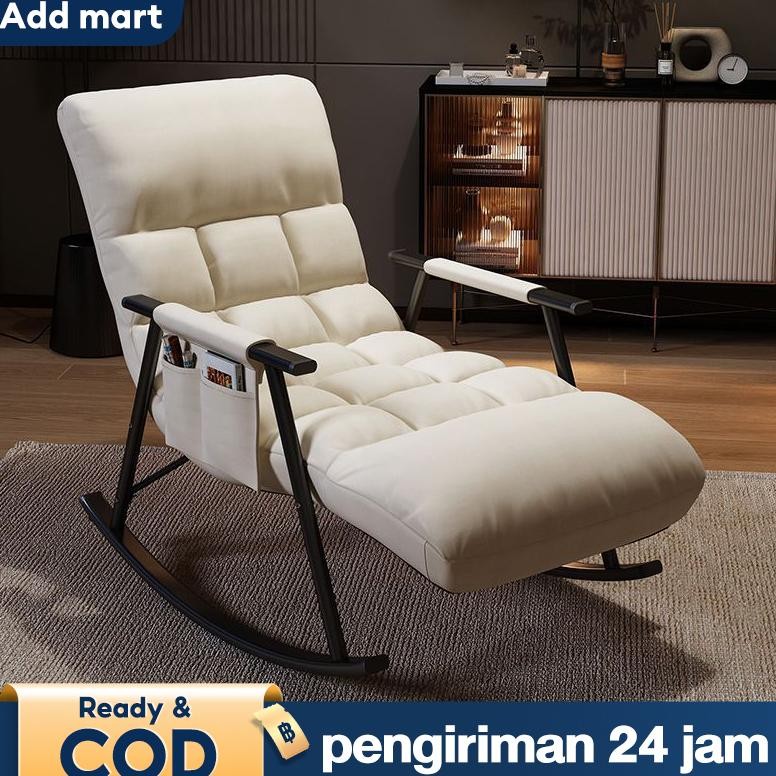 Kursi Goyang Bulu Domba - Sofa Bed Multifungsi 3in1, Tahan 150kg