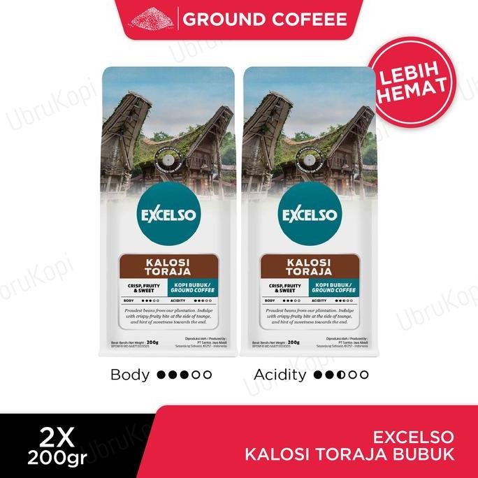 

Excelso Kopi Bubuk Kalosi Toraja 200g Twin Pack