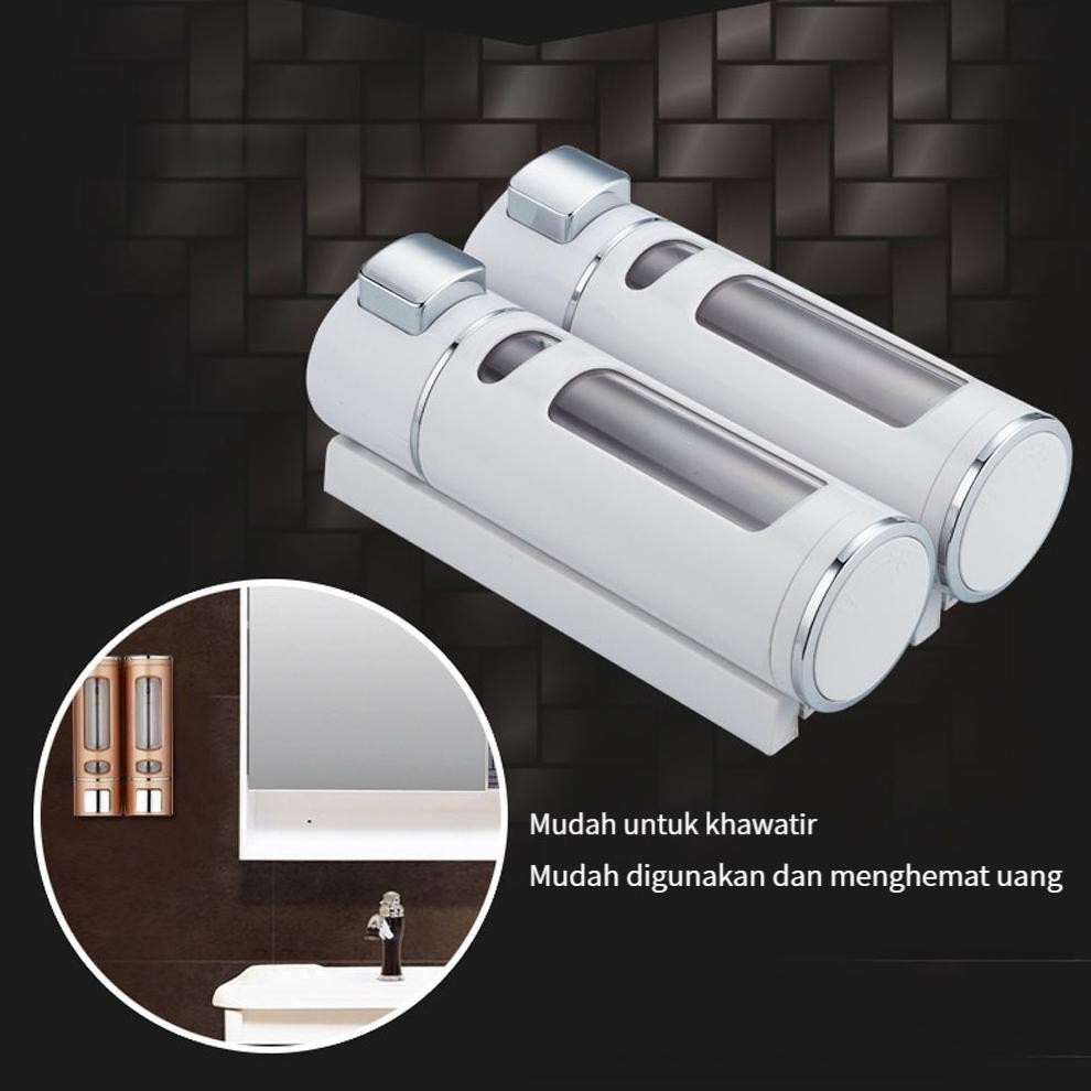 HJK Dispenser Sabun Cair Tempel Dinding  450ML Manual Wall Mounted Bathroom Liquid Soap Dispenser Ak