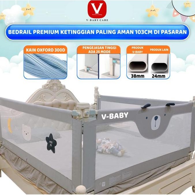 V-BABY CARE babyBedrail Baby Bed Rail Safety Guard Bedguard VBABY-N1