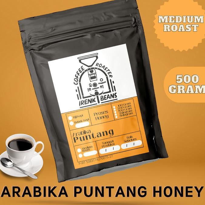 

Kopi Arabika Puntang Honey 500g Biji Bubuk