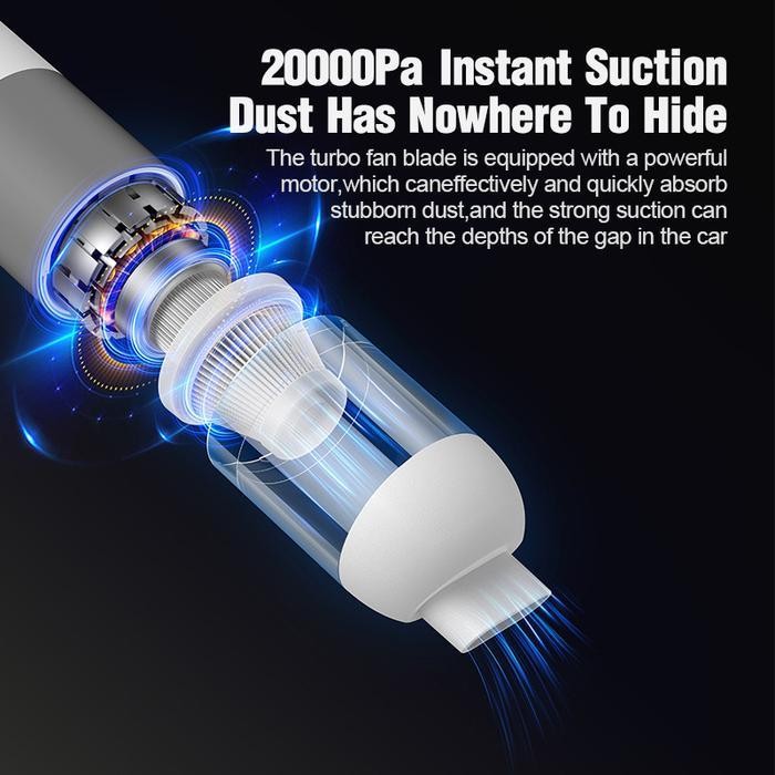 Dr.Isla Vacum Cleaner Portable 3 In 1 Penyedot Debu Mobil 20000A Wet And Dry Wireless Vacuum Lantai 