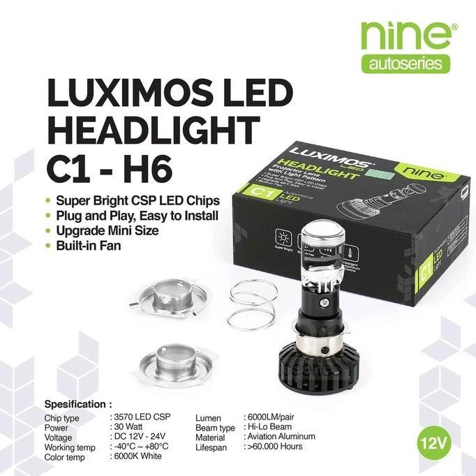 LAMPU LED UTAMA MOTOR MINI PROJECTOR MP1S LUMINOS SUPER TERANG