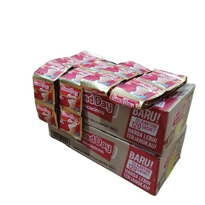 

Kopi Good day Mocacino Merah Per 1 Dus isi 12 Renceng Coffee Bubuk