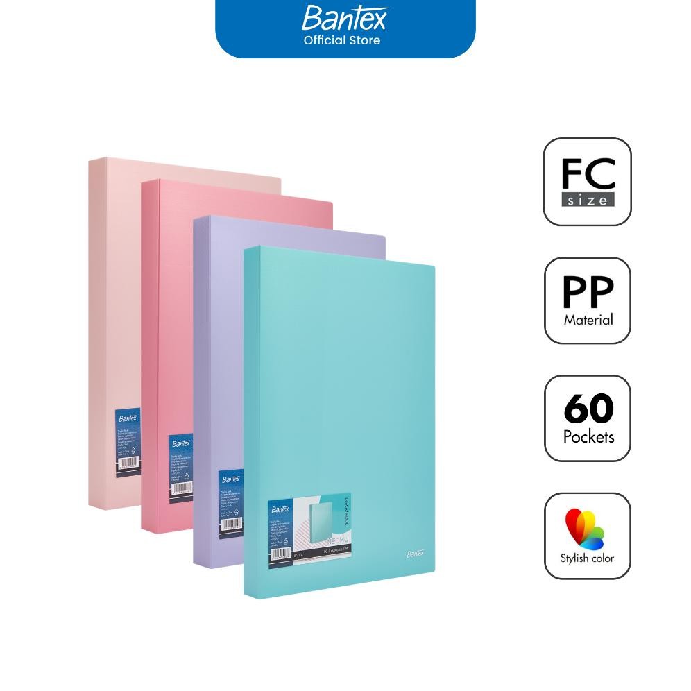 

Bantex Display Book / Dokumen Keeper 60 Pocket Bahan PP Anti-Static Warna Pastel BF4108