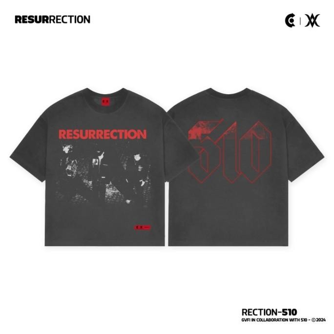 Promo Gvfi X 510 Rection-510 Oversized T-Shirt Dark Grey