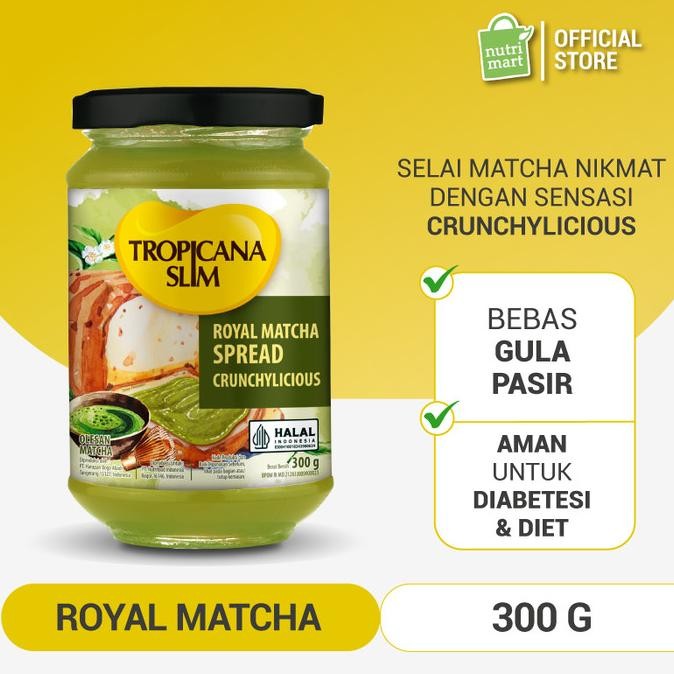 

Produk Baru!! Tropicana Slim Royal Matcha Spread 300g - Selai Matcha Bebas Gula Pasir