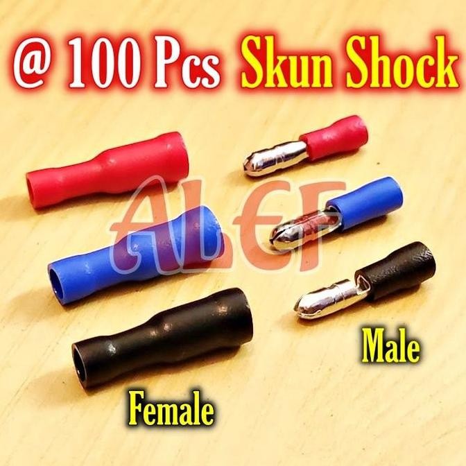 

100 BIJI SKUN BULAT COVER MERAH BIRU HITAM 1.5 2.5 SEKUN SHOCK MALE FEMALE TERMURAH