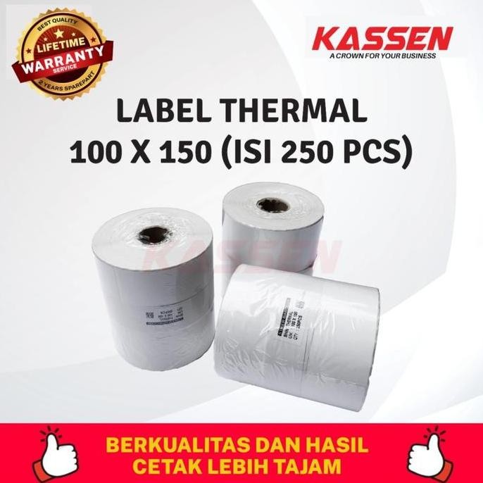 

new label 100 x 150 (isi 250 pcs) kassen label thermal stiker a6