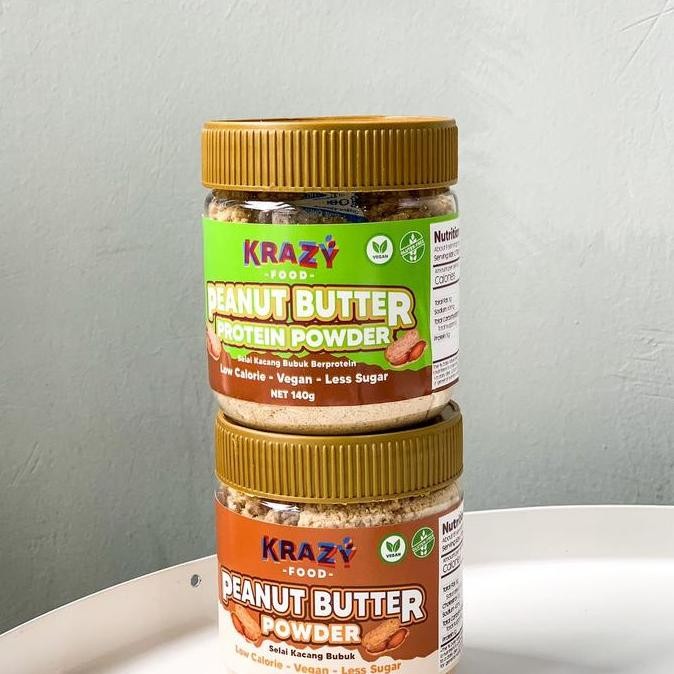

Produk Baru!! Krazy Selai Kacang Tanpa Gula isi 2 x 140gr | Bubuk Peanut Butter Protein Diet Healthy Food