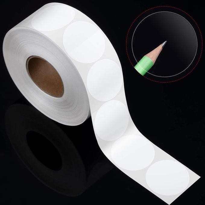 

new sticker label bening transparant polos bundar stiker tag segel amplop