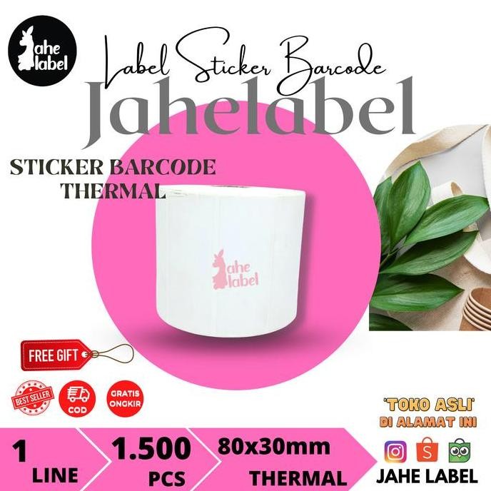 

new label stiker bare thermal 80x30 mm label thermal 8x3 cm