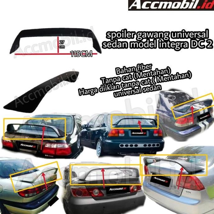 spoiler gawang universal model spoiler integra Dc2 DC 2 fiber mentah