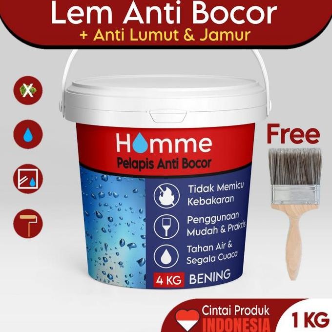 baru lem beton transparan 4 kg cat pelapis anti bocor cat waterproof genteng bocor