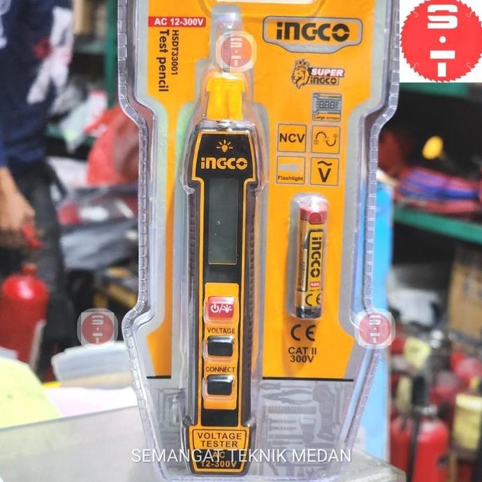 TERBARU - TEST TES PEN TESPEN LISTRIK DIGITAL AC DC 12-300 V INGCO HSDT33001