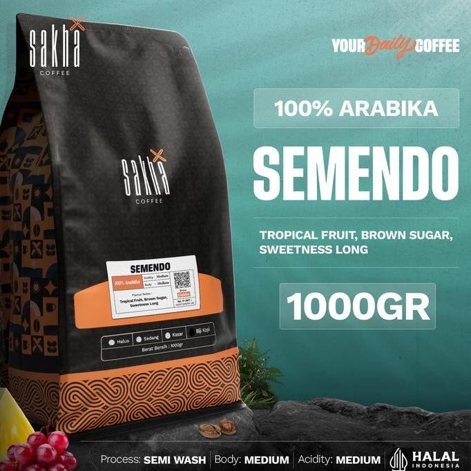 

KOPI ARABIKA SEMENDO ARABICA COFFEE BEANS 1KG ROAST BEAN BIJI BUBUK TERMURAH