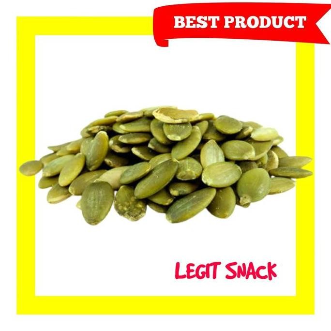 

PUMKIN SEED 500 GR / KUACI KUPAS BIJI LABU SEEDS MENTAH / KWACI HIJAU TERMURAH