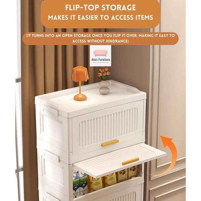 ZR4060B Lemari Plastik Rak Plastik Nakas Lemari Pakaian Lemari Buku Lemari Multifungsi