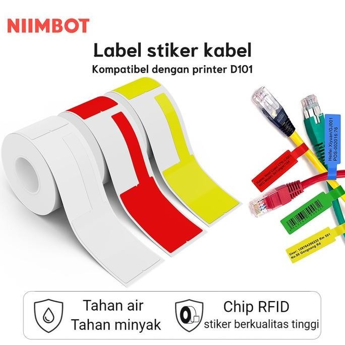 

new niimbot d101 jaringan kertas serat optik kabel tahan air label termal stiker penanda klasifikasi garis data label kertas
