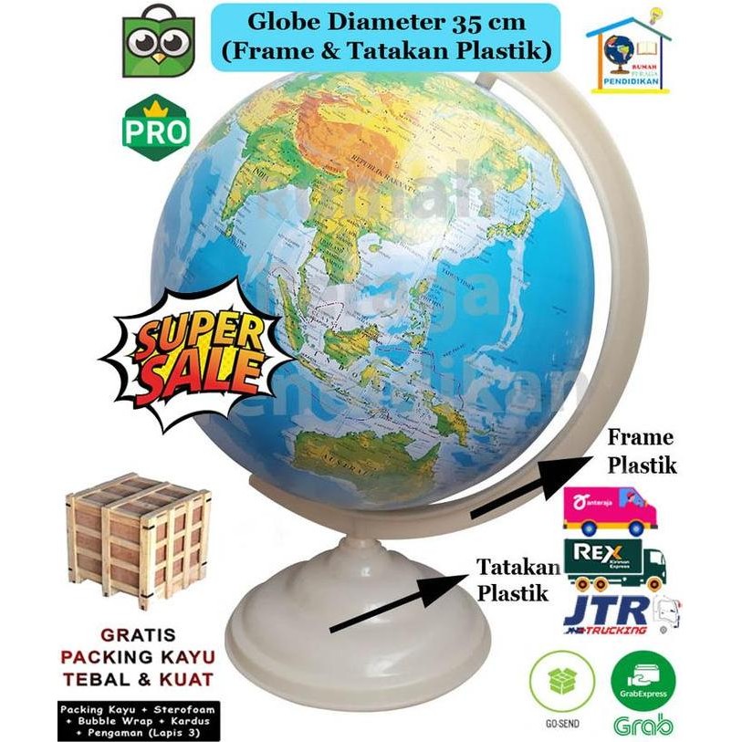 

ready stock GLOBE (BOLA DUNIA) DIAMETER 35 CM