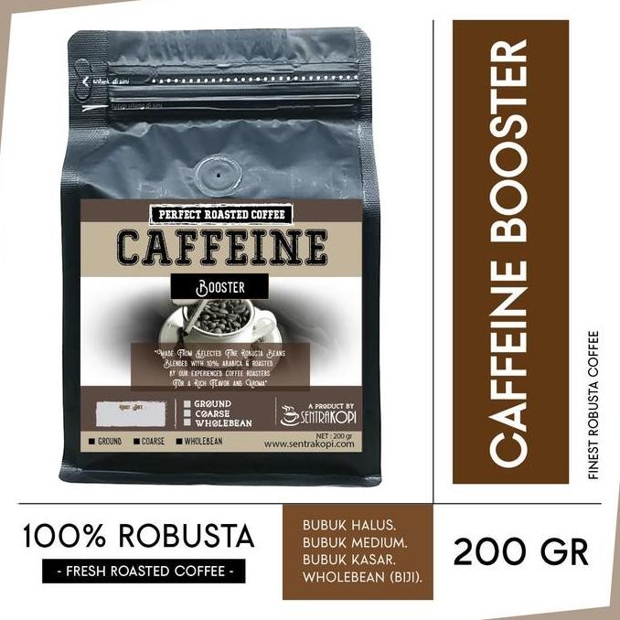 

KOPI CAFFEINE BOOSTER COFFEE 200 GRAM - BUBUK / BIJI - SENTRA KOPI SPECIAL TERMURAH