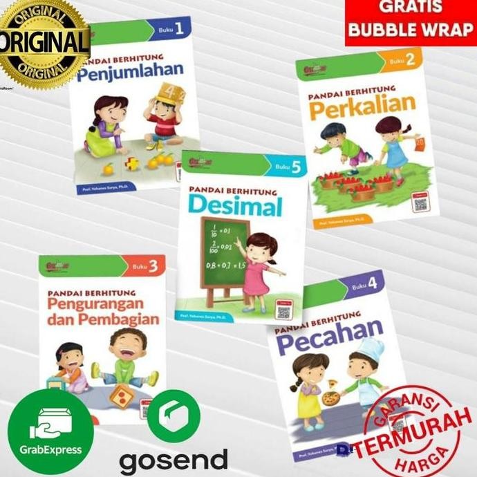 ready stock Driling Book Buku Pandai Berhitung Vol. 1-5 (FREE BUBLE WRAP) Matematika GASING Penjumla