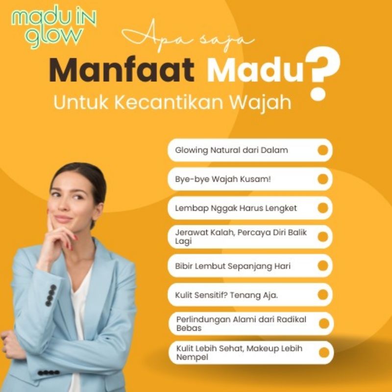 

madu in glow original - madu alami untuk kesehatan & kecantikan kulit | madu Asli murni 330g