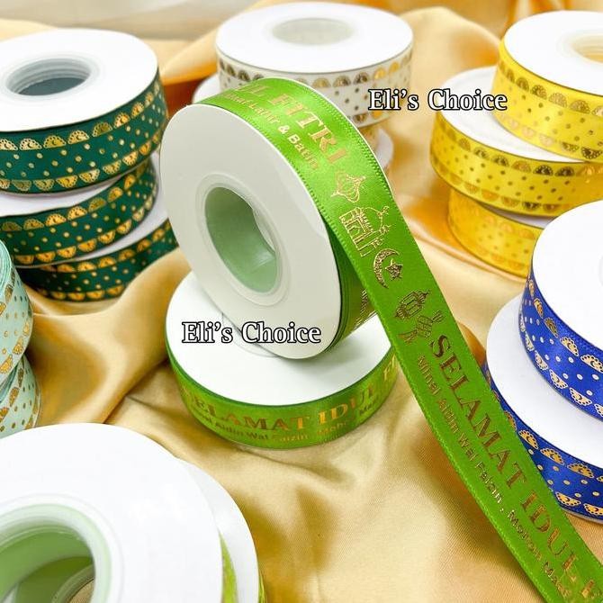

Pita Lebaran Idul Fitri 2024 / Pita Roll Satin 2.5 Cm X 25 Yard / 23 Meter / Pita Hampers Parcel Co