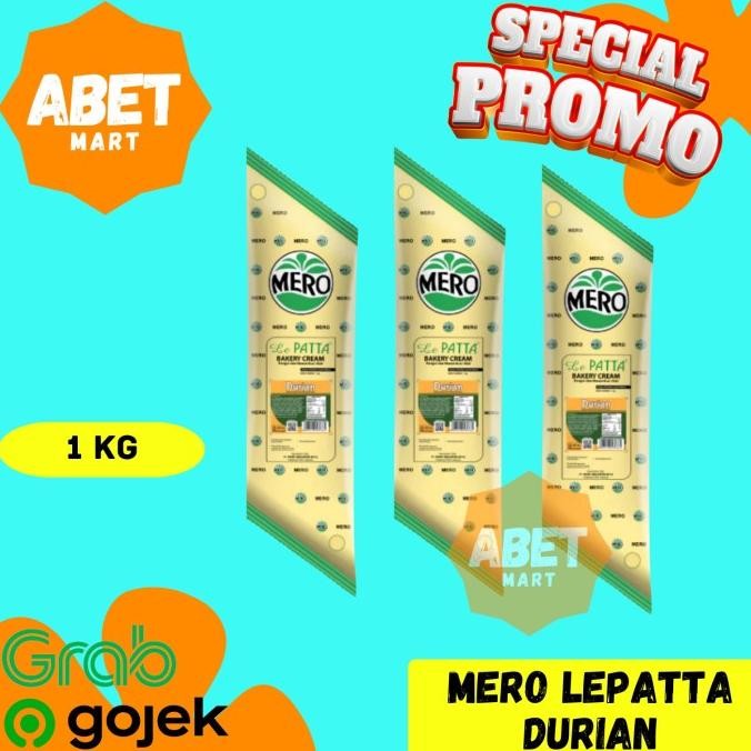 

Produk Baru!! Mero Lepatta Cream Durian Kemasan 1Kg - 1 Kg Isian Filling Duren Selai Rasa Lezat Roti Kue Pak Dus
